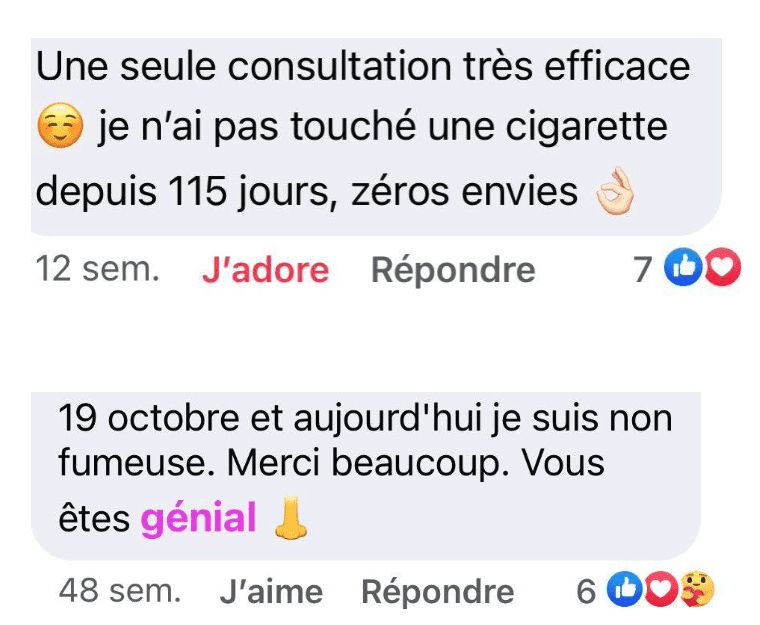 hypnose tabac chateauroux 2 avis client positif sur messenger